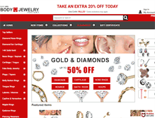 Tablet Screenshot of bodyjewelryfactory.com